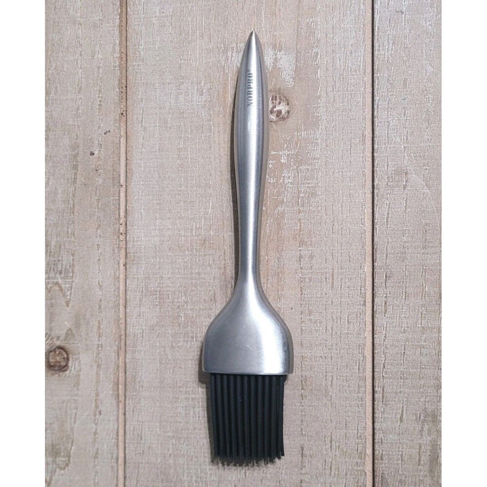 Norpro Stainless Steel Silicone Basting  Pastry Brush Silver Black